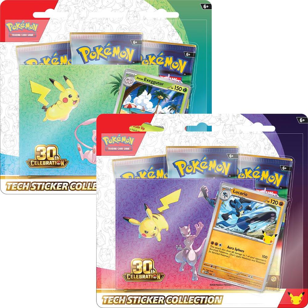 Pokemon 30th Celebrations Tech Sticker Collection 3 Pack