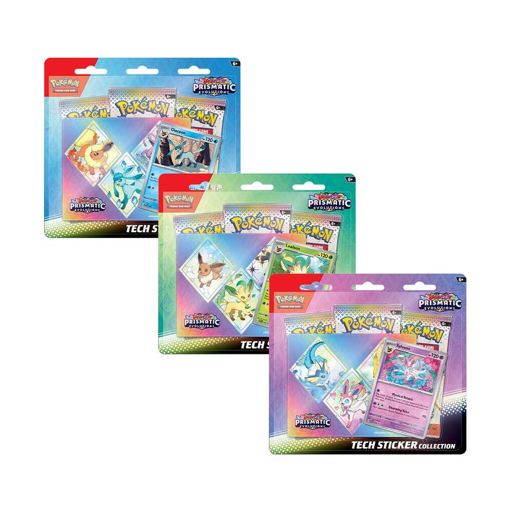 Pokémon Scarlet and Violet Prismatic Evolutions Tech Sticker Collection