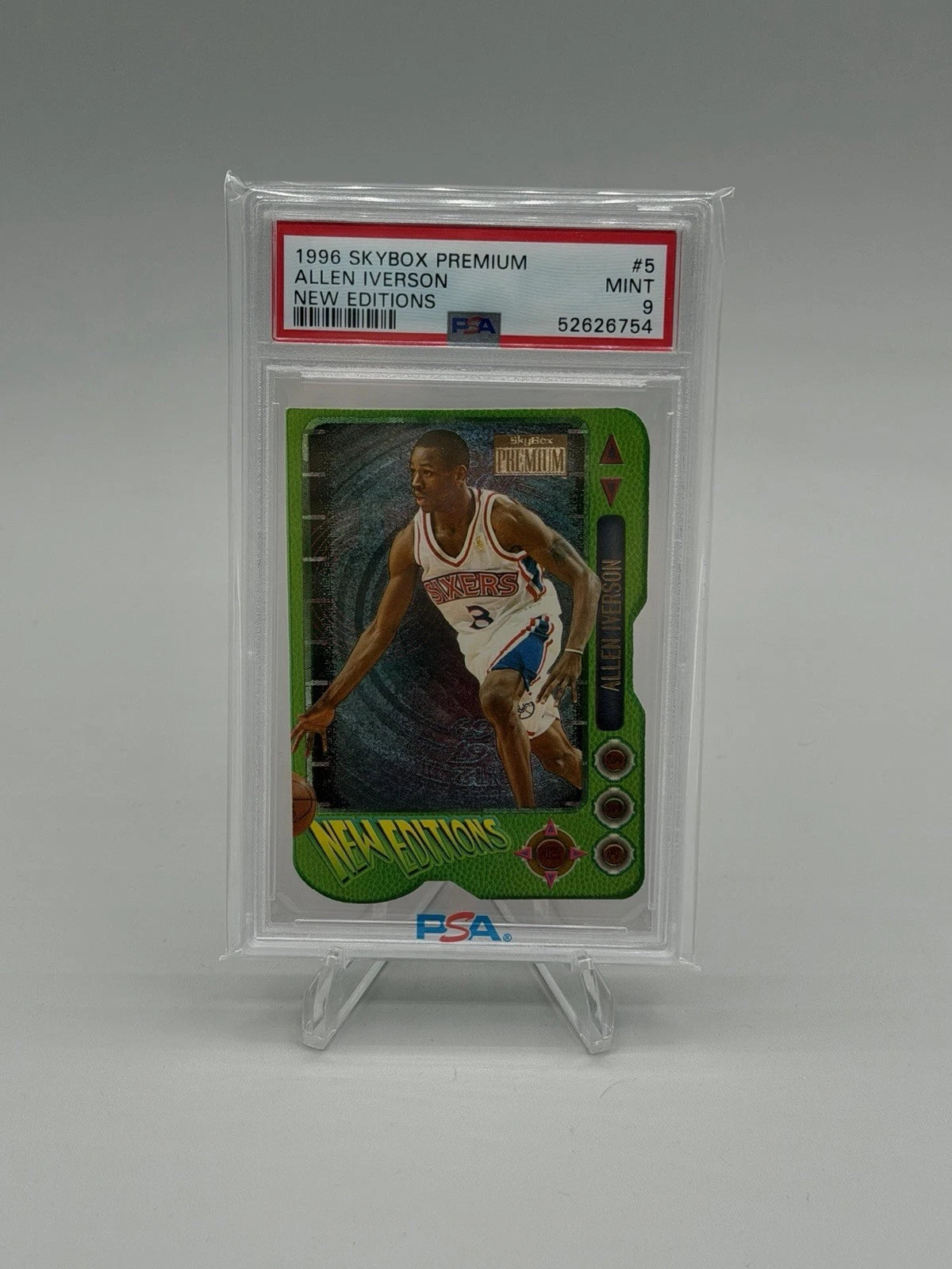 1996 Skybox Premium Allen Iverson #5 New Editions Rookie Psa 9