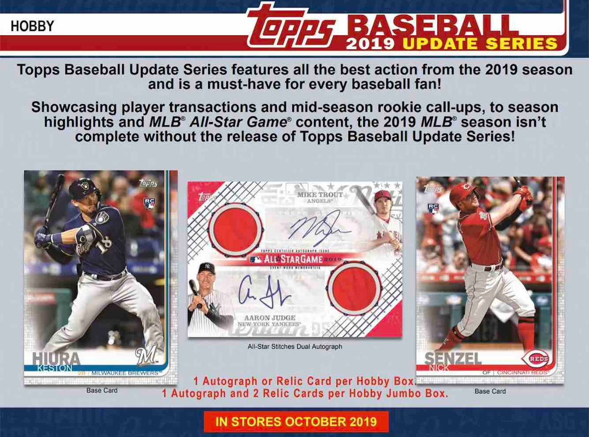 2019 Topps Update Series Baseball Hobby Box