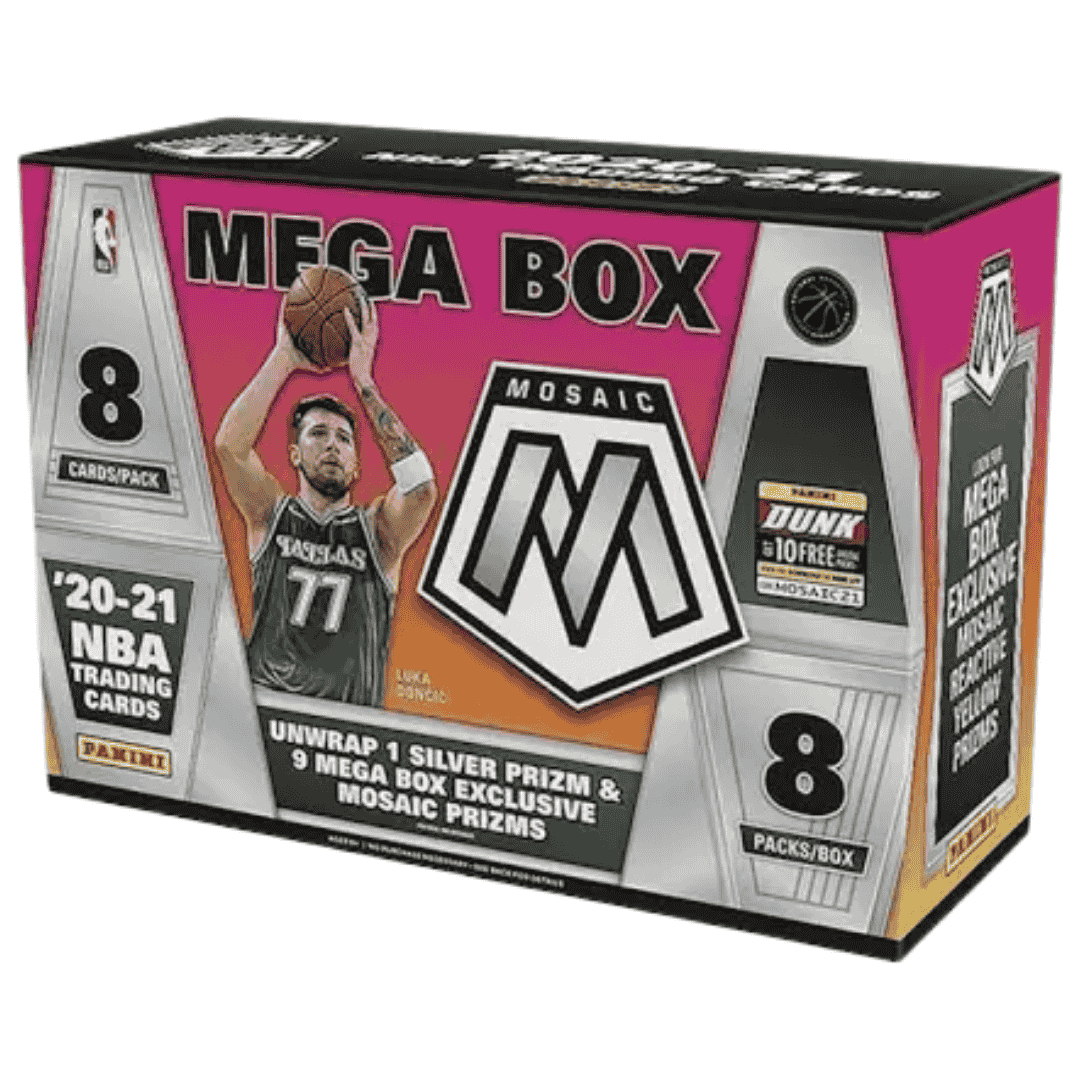 2020-21 Panini Mosaic Basketball Mega Box (Green Fluorescent Prizms!)