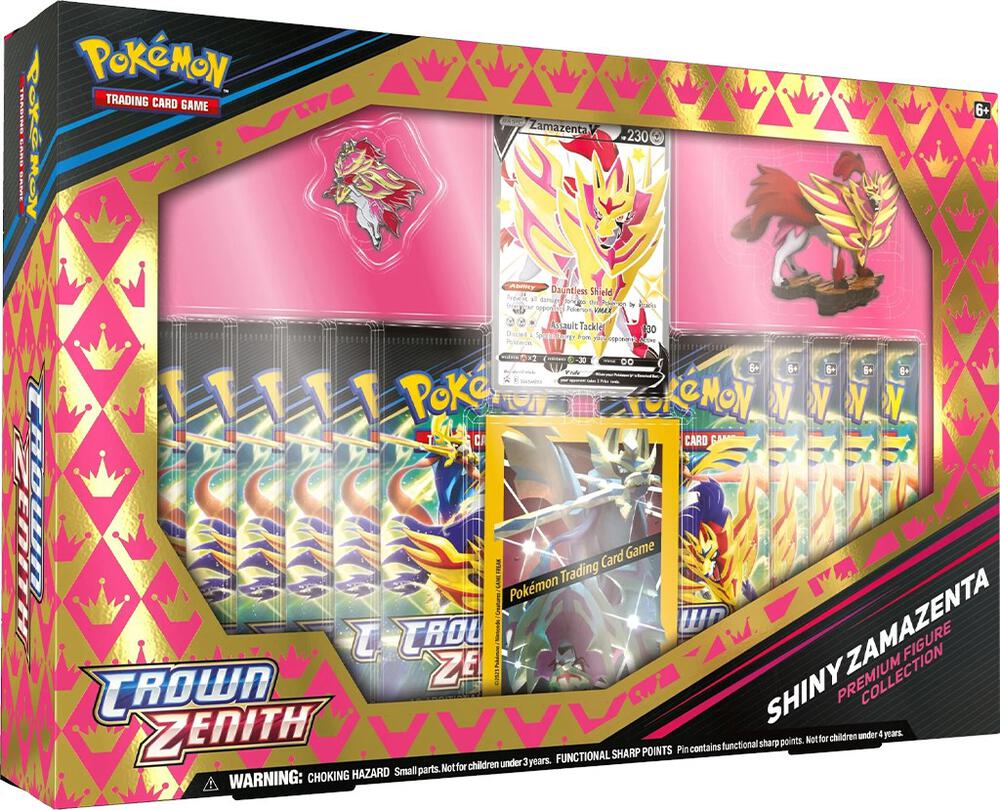 Pokemon Crown Zenith Shiny Zamazenta Premium Figure Collection Box (11 Packs)
