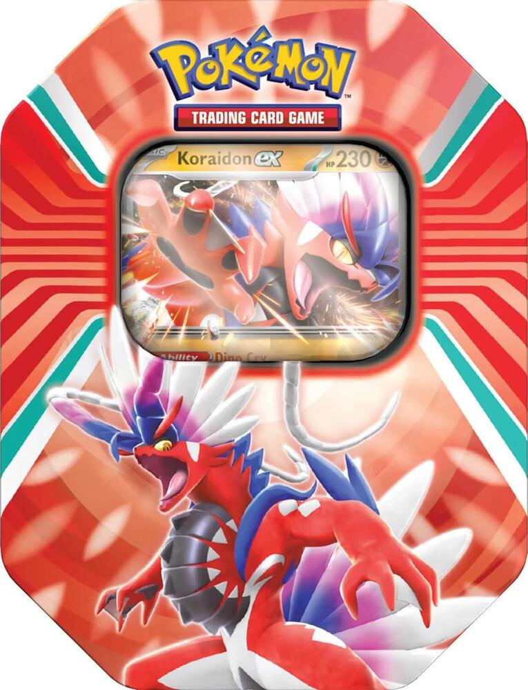 Pokemon Koraidon Ex / Miraidon Ex Tin (4 Pack) (At Random)